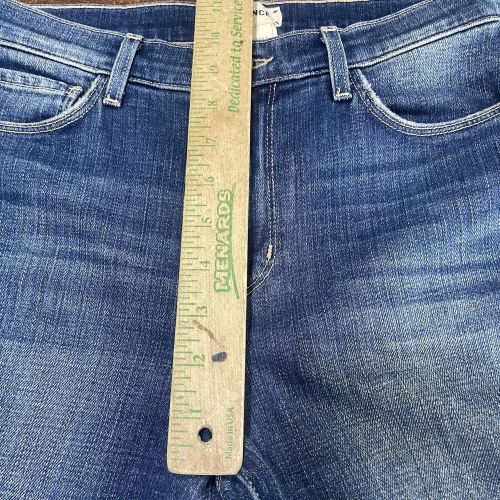 L'Agence Sada Jeans 27 Mid Rise Slim Fit Cropped Raw Hem Womens